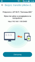 Meneder plikw firmy ASUS - widok poczenia