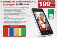 Smartfon myPhone C-Smart III w Biedronce za 199 zł
