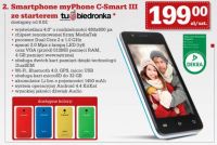 Smartfon myPhone C-Smart III w Biedronce za 199 z