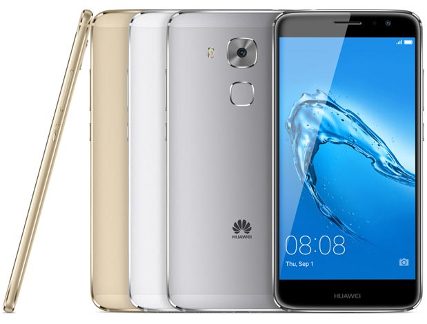 Smartfon Huawei nova plus - widok z przodu i tyłu (kilka kolorów)