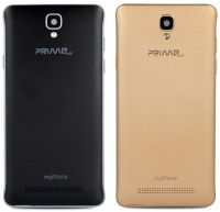Smartfon myPhone Prime Plus - widok z tyu (czarny i zoty)